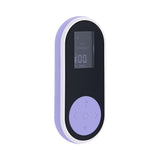 Evolved Energetic Egg Thrusting Vibrating Egg Purple remote control with digital display for easy operation.