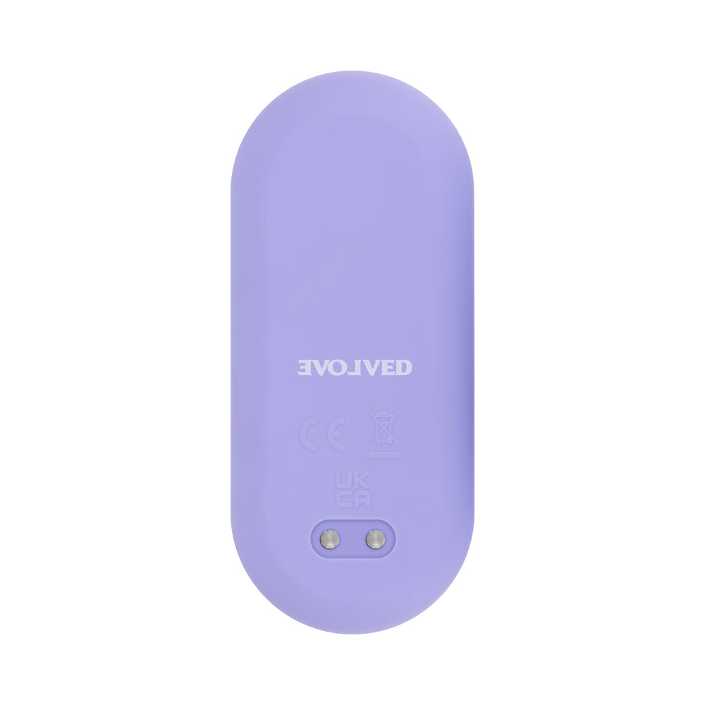 Evolved Energetic Egg Thrusting Vibrating Egg Purple close-up view of the sleek design and features.