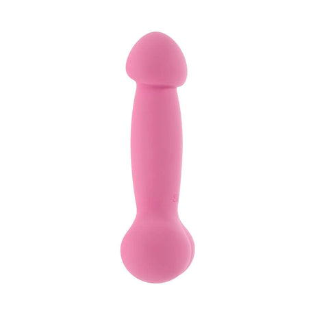 Selopa A Bit Nutty Floppy Phallic Mini Vibrator Pink showing its realistic design and textured tip for targeted stimulation
