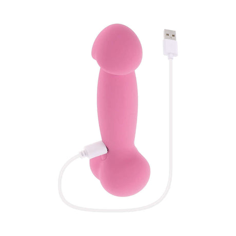 Selopa A Bit Nutty Floppy Phallic Mini Vibrator Pink with USB charging cable
