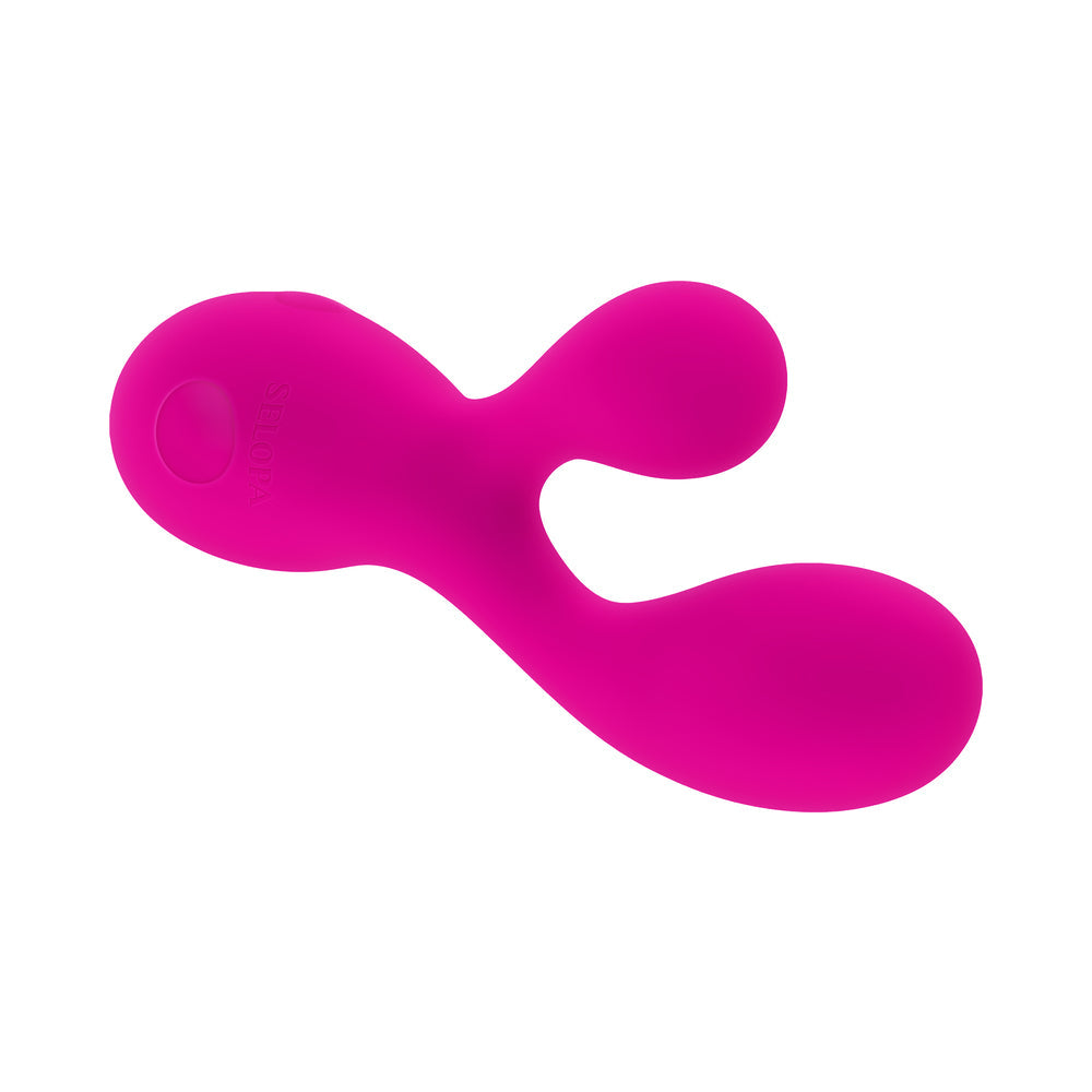Selopa My Buddy Floppy Mini Dual Vibrator Pink designed for targeted G-spot and clitoral stimulation.