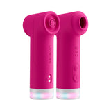 Lovense Fizz Oral-Like Suction & Tapping Massager in vibrant pink design with soft silicone opening.