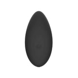 Spectrum Essentials Compact External Vibrator Black, ergonomic pebble-shaped pleasure tool for discreet stimulation.