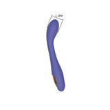 Spectrum Essentials Silicone G-spot Vibrator Purple side view with dimensions 1.18in