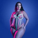 Fantasy Lingerie Glow Full Gauge Teddy Queen Size - Image 2