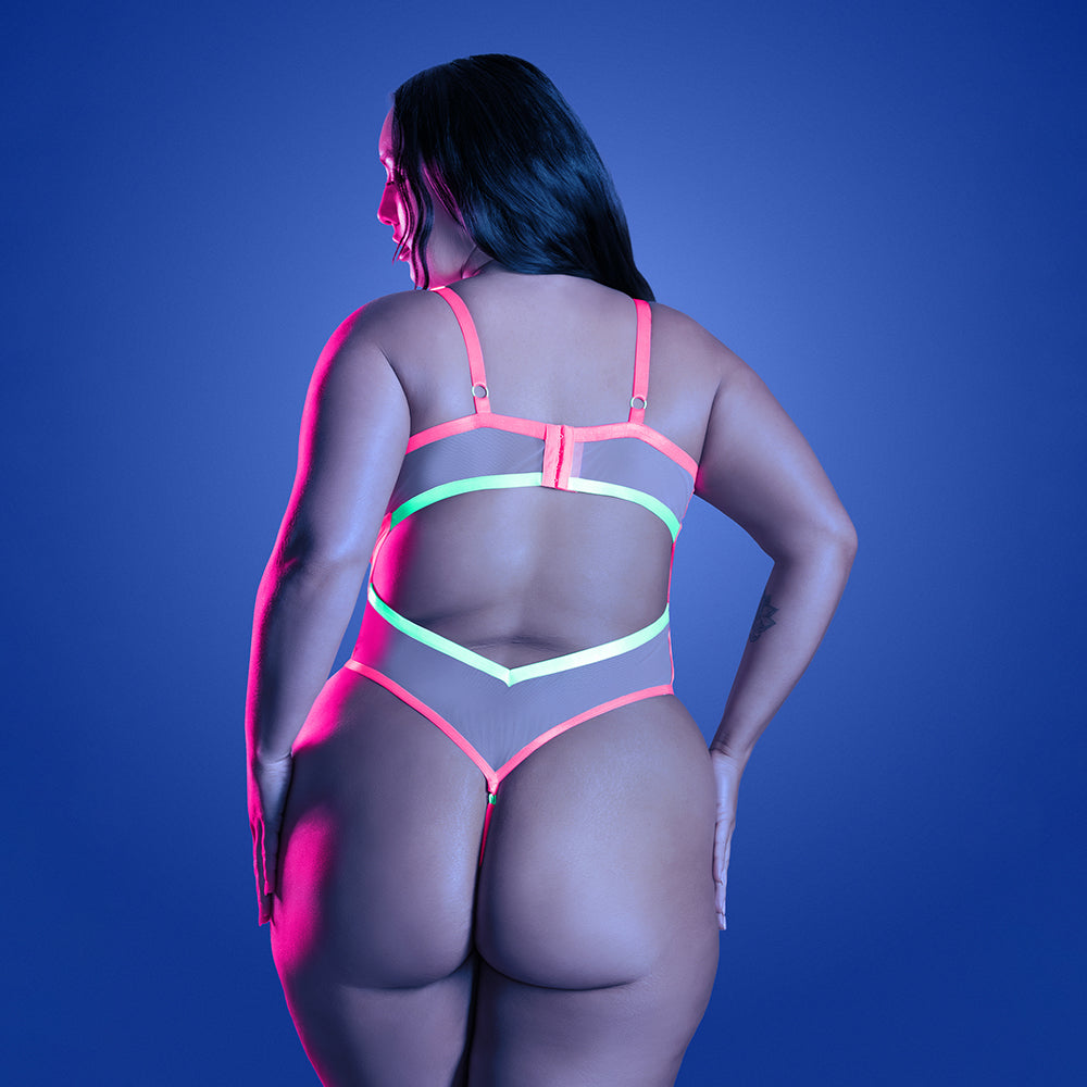 Fantasy Lingerie Glow Full Gauge Teddy Queen Size - Image 3