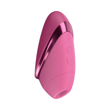 Womanizer Next Liberty Air Clitoral Massager Vibrant Pink in a sleek design with buttons for easy control.