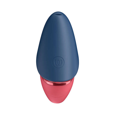Womanizer Next Liberty Air Clitoral Stimulator Blue Red with ergonomic design and compact size for travel.