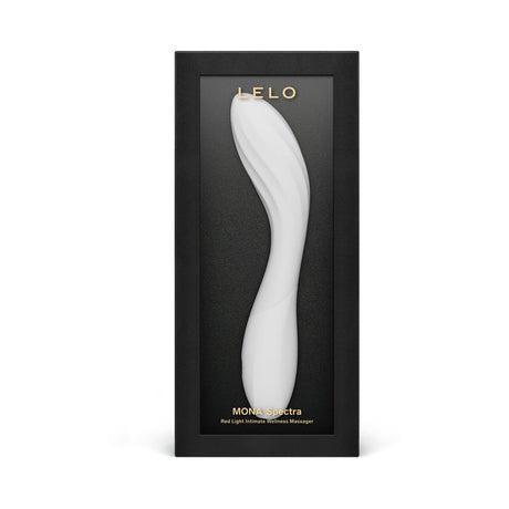 Lelo Mona Spectra Massager Light Pink in elegant packaging showcasing its ergonomic design and premium features.
