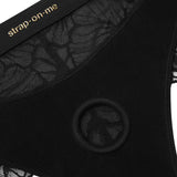 Strap-on-me Harness Lingerie Sublime L Black showing delicate lace and elastic design for a refined look.
