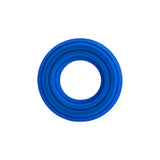 Oxballs Hunkyjunk Roto Grooved Gripper-ribbed Cockring Teal Fizz in blue, featuring a ribbed texture for enhanced grip.