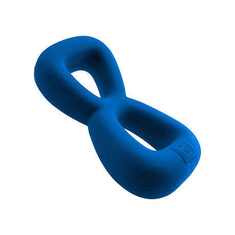 Oxballs Hunkyjunk Boomerang Double Cockring & Nut-tugger Teal Fizz in blue silicone material
