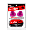 Oxballs Hunkyjunk Nano Nips Nipple-nubs Pink Silicone in packaging with silicone nipsuckers displayed.