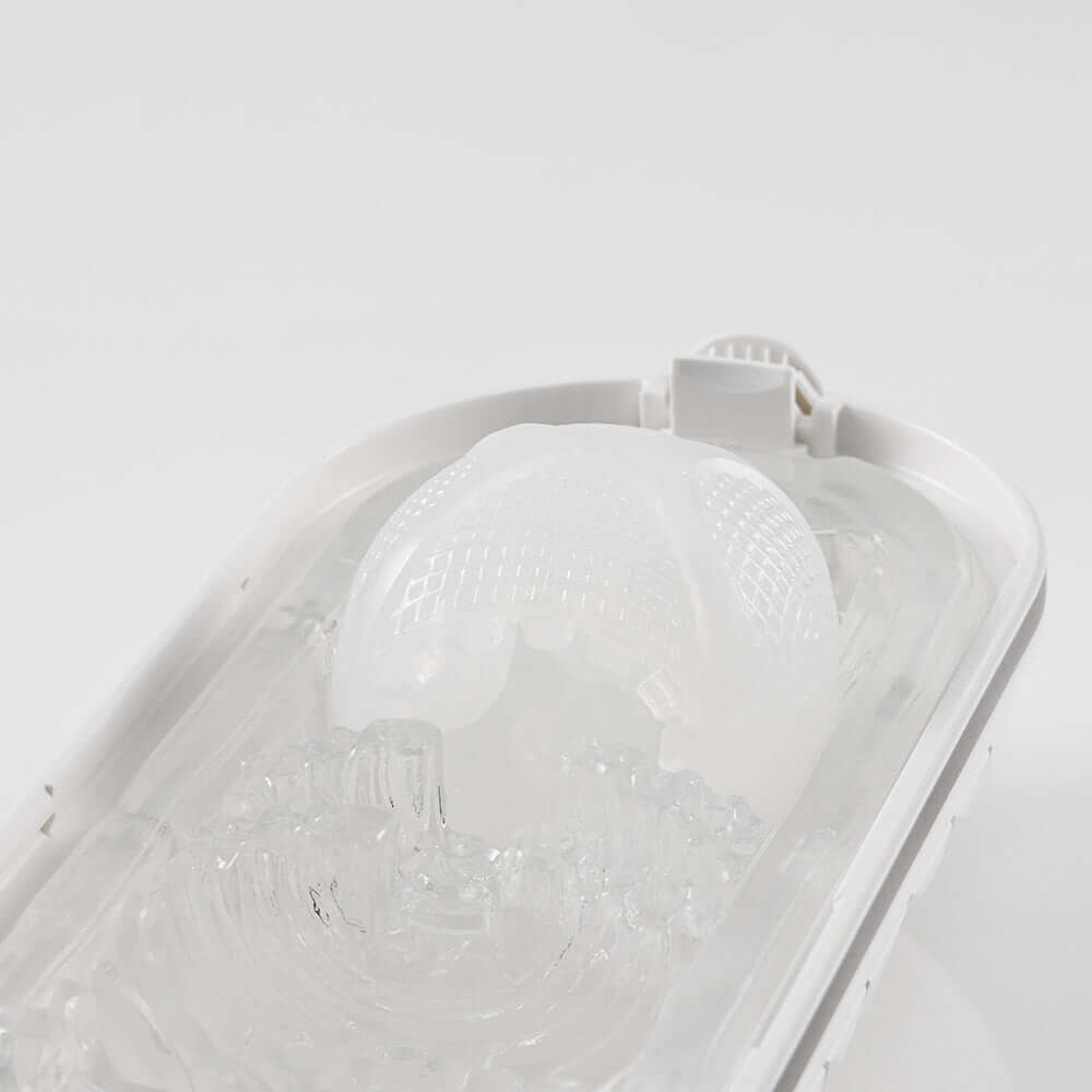 Tenga Flip Flexy Male Stroker showing dynamic spiral-ribbed casing and malleable material for enhanced pleasure.