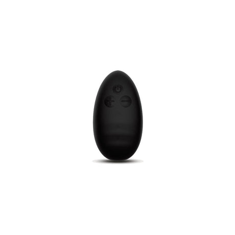 Prowler Red Bubble Rechargeable Plug With Remote remote control showing smooth black design and control buttons.