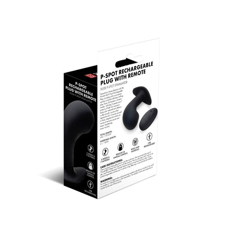 Prowler RED P-Spot Rechargeable Plug with Remote packaging displaying product features and design.