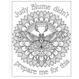 F*ck Menopause Sweary Coloring Book of Mandalas design featuring intricate mandala butterflies and humorous text.
