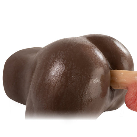 Camtoyz Raw Torso Naysa Piel Oscura Chocolate realistic torso with detailed craftsmanship and lifelike texture.