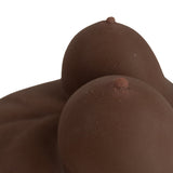 Camtoyz Raw Torso Transexual Rupol Piel Oscura Chocolate close up of detailed realistic features.