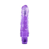 Adam & Eve Full Of Love Vibrator Purple, super-sized couple-friendly vibrator with phallic tip and veined shaft.