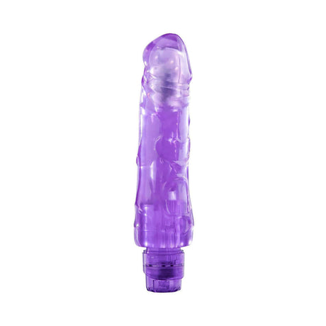 Adam & Eve Full Of Love Vibrator Purple, super-sized couple-friendly vibrator with phallic tip and veined shaft.