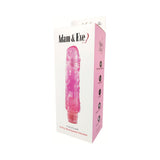 Adam & Eve Full Of Love Vibrator Pink packaging featuring textured design and adjustable power options.