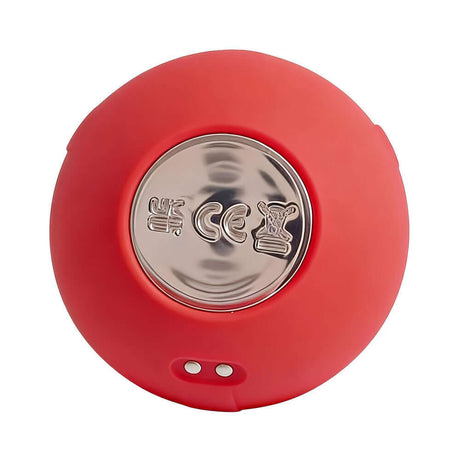 Adam & Eve Eve's Blooms Of Bliss Vibrating & Sucking Rose in vibrant red color with a sleek silver base.
