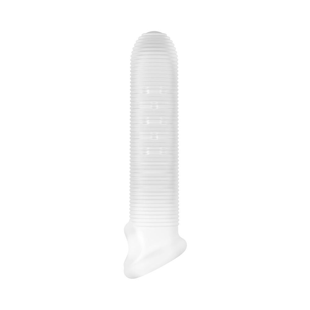 Performance Plus Stoic Silicone Penis Sheath Large for enhanced pleasure and textured sensation.