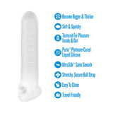 Performance Plus Stoic Silicone Penis Sheath Large features textured design and secure ball strap for enhanced pleasure.