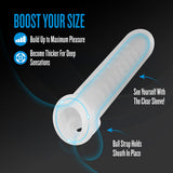 Performance Plus Stoic Silicone Penis Sheath Large with ribbed texture for enhanced pleasure.