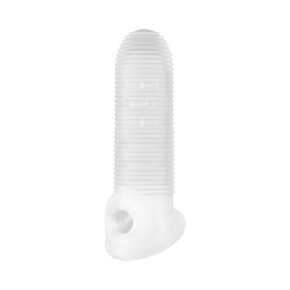 Performance Plus Mercenary Silicone Penis Sheath Small with ribbed texture for enhanced pleasure and confidence.