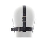 Ple'sur Face Harness Dog Bone Gag rear view highlighting adjustable straps and buckle design.
