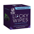 Sweetums Lucky Wipes Black Raspberry Flavor 10 Pack packaging showcasing wipes with flavor for men.