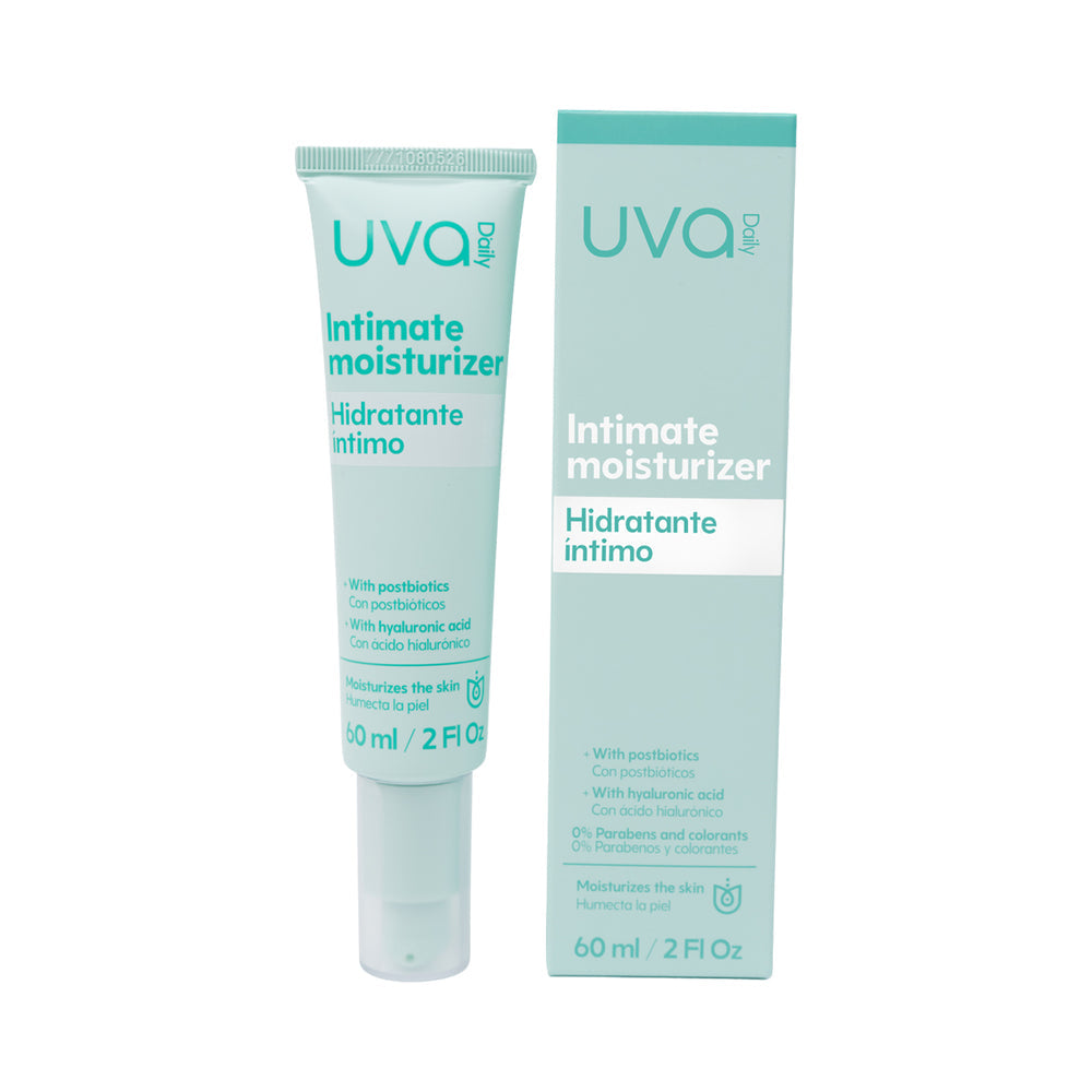 Uva Intimate Moisturizing Gel 60ml tube and box, moisturizing for delicate areas, enhanced comfort.