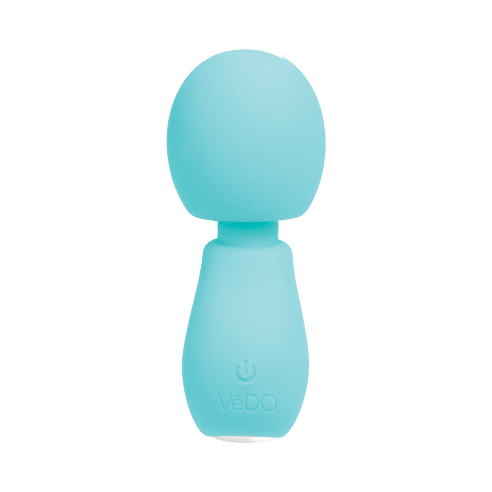 Vedo Eeny Rechargeable Extra Mini Wand Turquoise, compact and powerful personal massager for pleasure.