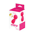 Vedo Miny Rechargeable Extra Mini Wand Pink packaging with vibrant design and 10 vibration modes.