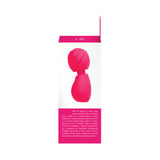 Vedo Miny Rechargeable Extra Mini Wand Pink packaging showing its compact design and ergonomic features.