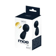 Vedo Moe Rechargeable Extra Mini Wand Black packaging with rounded head for on-the-go pleasure and 10 vibration modes.