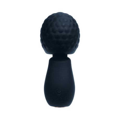 Vedo Moe Rechargeable Extra Mini Wand Black, pocket-sized massager with bold vibrations, compact and travel-ready.