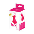 Vedo Luxi Rechargeable Clitoral Finger Vibe Pink product packaging with 10 vibration modes.