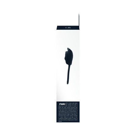 Vedo Riski Rechargeable Clitoral Vibe For Couples Black packaging showcasing its sleek design and features.