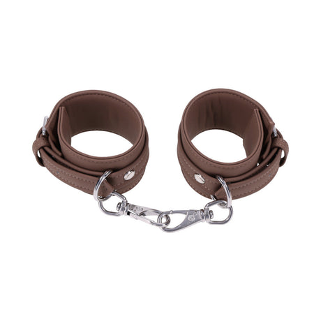 Sportsheets Signature Dawn Dream Ankle Cuffs with silver hardware and soft silicone for comfort.