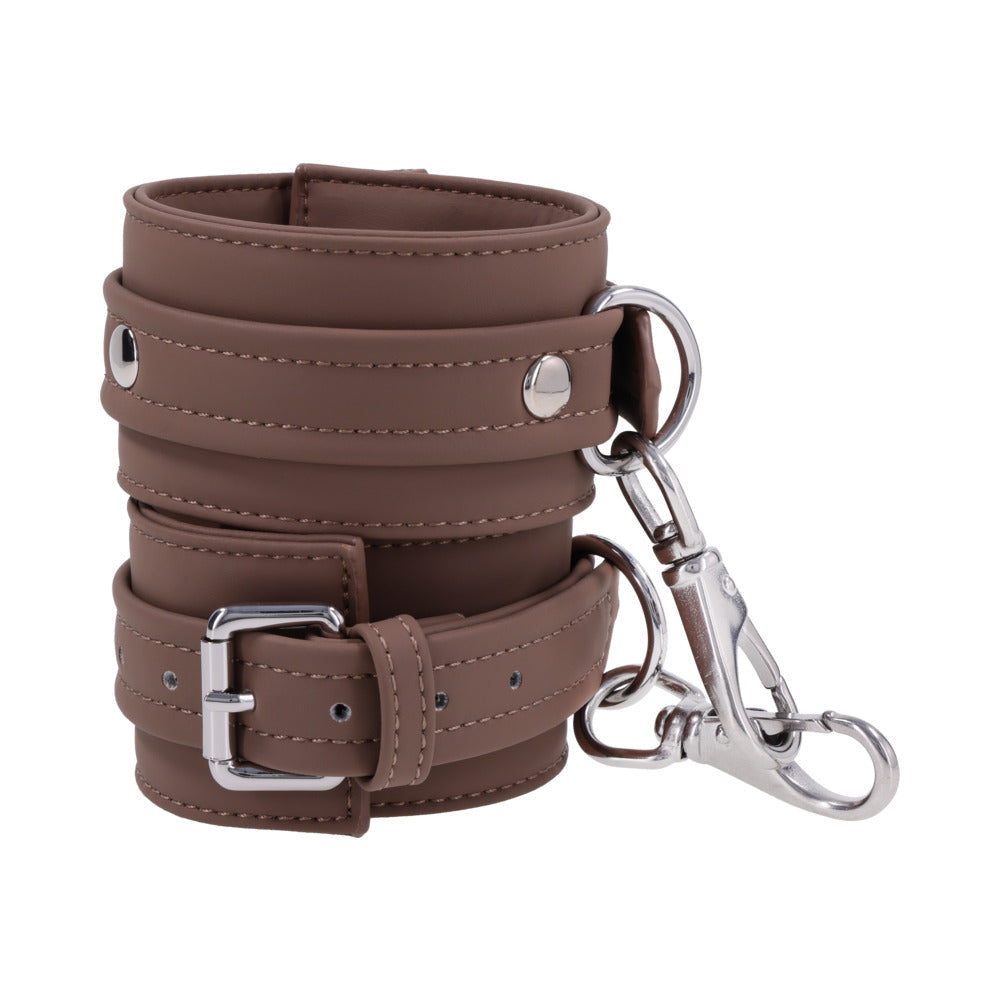 Sportsheets Signature Dawn Dream Ankle Cuffs in soft silicone with silver hardware for restraint play.