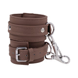 Sportsheets Signature Dawn Dream Ankle Cuffs in soft silicone with silver hardware for restraint play.