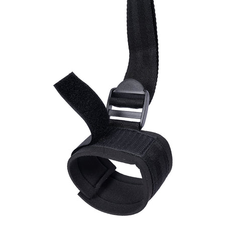 Close-up of the Sportsheets Signature Sex Sling with adjustable strap and cushioned support for enhanced intimacy.