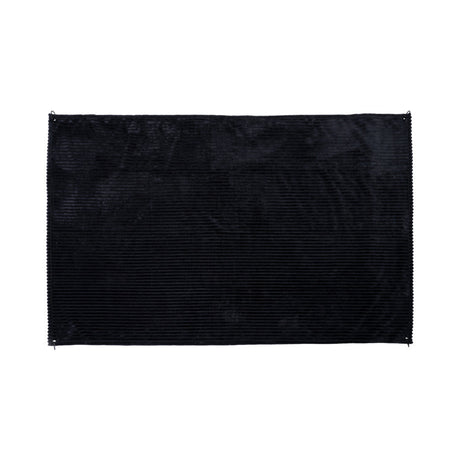 Sportsheets Signature Waterproof Blanket in plush ribbed black texture for added comfort and protection during intimate moments.