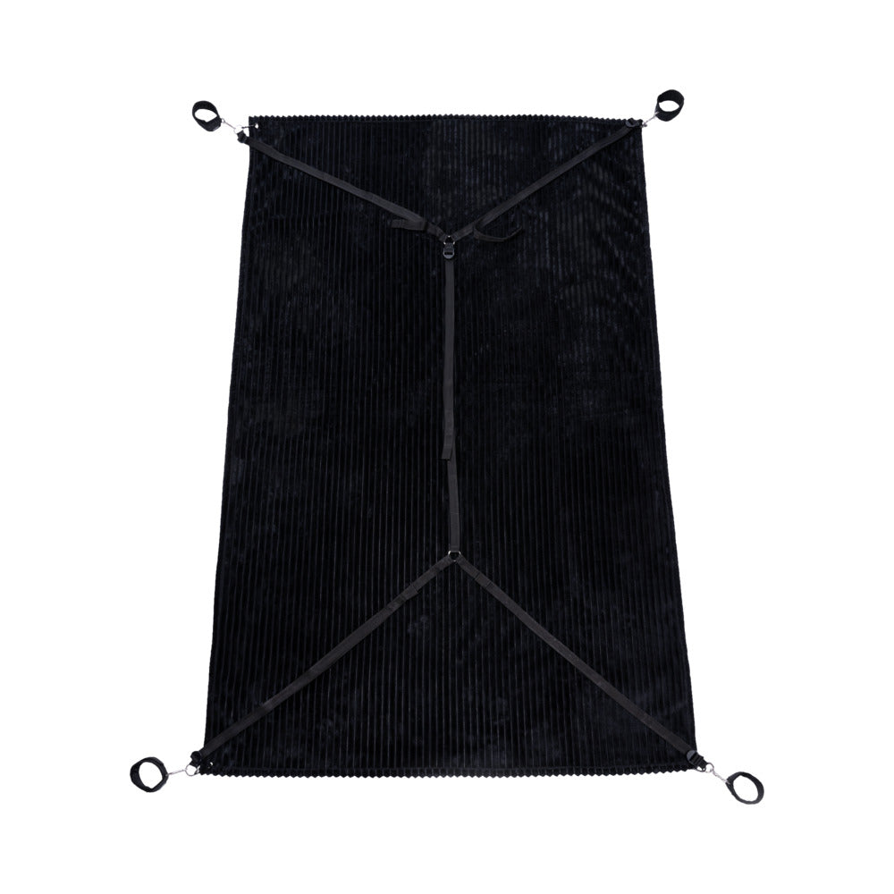 Sportsheets Signature Waterproof Blanket featuring a plush ribbed texture and four grommets for secure use.
