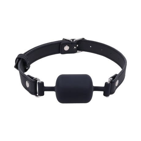 Sportsheets Signature Midnight Muse Barrel Gag, stylish black gag with a cylindrical shape for enhanced comfort.