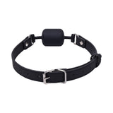 Sportsheets Signature Midnight Muse Barrel Gag with sleek cylindrical barrel shape and adjustable strap.