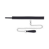 Sportsheets Signature Midnight Muse Collar & Leash featuring soft silicone, silver hardware, and adjustable design.